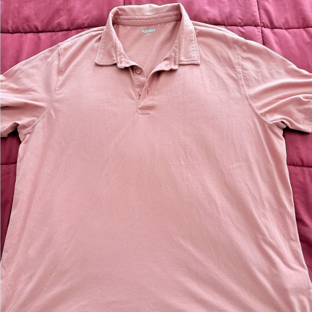 Quiksilver Pink Polo Shirt Classic Knit Style